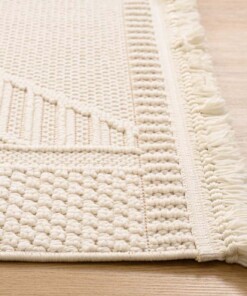 Alfombra - Knit Diamond Blanco - close up