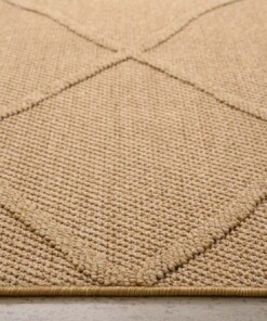 Alfombra de rombos para exterior - Retreat Beige - close up