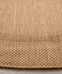 Alfombra redonda de exterior - Sunset Beige - close up