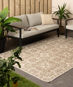 Alfombra de exterior Sunny Oriental - Crema/Beige - sfeer