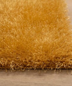 Alfombra cuadrada de pelo largo - Posh Velours Oro - close up