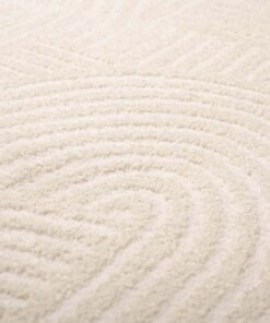 Alfombra de estilo escandinavo - Contour Bend Crema - close up