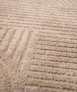 Alfombra cuadrada de estilo escandinavo - Contour Bend Beige - close up