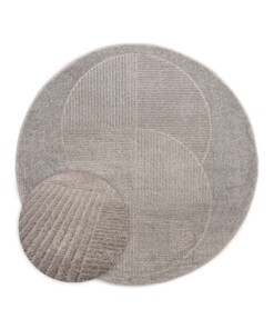 Alfombra redonda de estilo escandinavo - Contour Circle Gris - overzicht