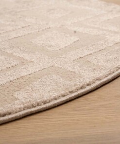 Alfombra redonda de estilo escandinavo - Contour Diamond Beige - close up