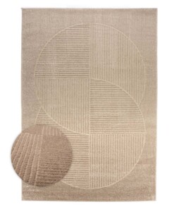 Alfombra de estilo escandinavo - Contour Circle Beige - overzicht