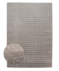 Alfombra cuadrada de estilo escandinavo - Contour Edge Gris - overzicht