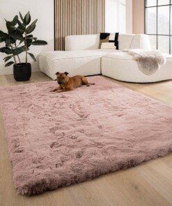 Alfombra suave de pelo largo - Comfy Deluxe Rosa