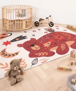 Alfombra con ositos para niños - Happy Dreams Multicolor - sfeer