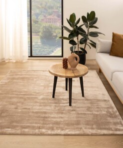 Alfombra cuadrada de viscosa - Pearl Beige - sfeer